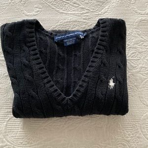 Ralph Lauren V neck sweater / black